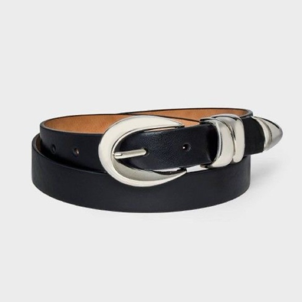 NWOT a new day Women’s Organic Silver Buckle Belt